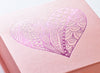 Rose Gold Gift Box with Custom Pink Foil Heart Design
