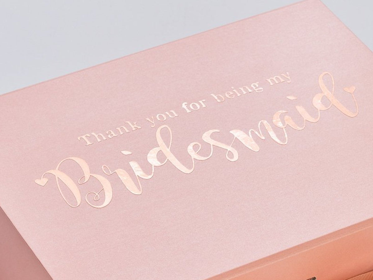 Rose Gold Gift Box with personalization by Beau&Bella