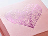 Rose Gold Gift Box with Custom Pink Foil Logo Example
