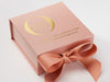 Rose Gold Small Gift Box with Custom Gold Foil Logo