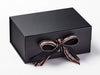 Example of Rose Gold Sparkle Stripe Featured on Black A5 Deep Gift Box