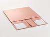 Rose Gold A4 Deep Folding Gift Box Supplied Flat with Ribbon