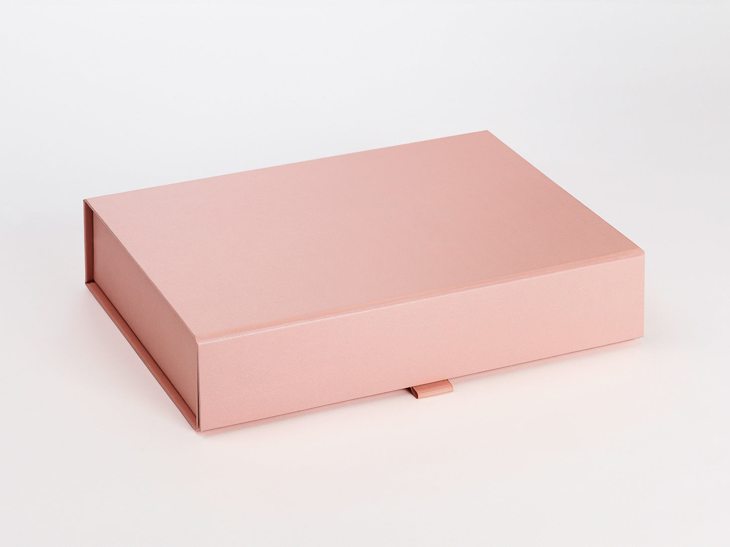 Rose Gold A4 Shallow Folding Gift Box Sample Assembled