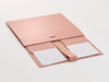 Rose Gold A5 Deep Folding Gift Box Supplied Flat with Ribbon