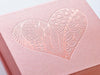Rose Gold Gift Box with Rose Gold Foil Heart Design