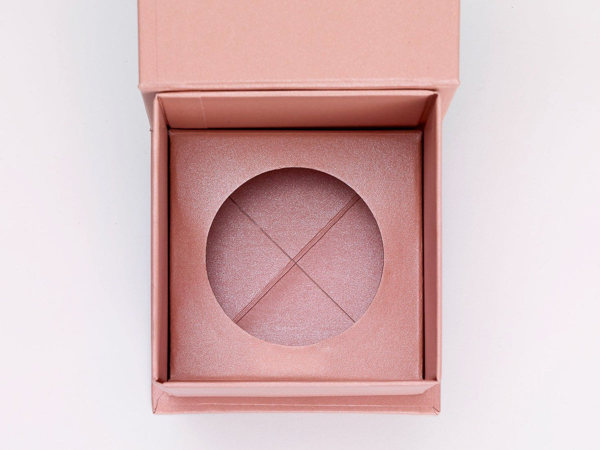 Rose Gold Small Cube Folding Gift Box Assembled Insert