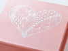 Rose Gold folding gift box with custom printed white foil heart logo