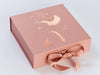 Rose Gold Gift Box with Rose Gold Foil Custom Logo