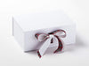 Example of Royal Stewart Tartan Ribbon Featured on White A5 Deep Gift Box