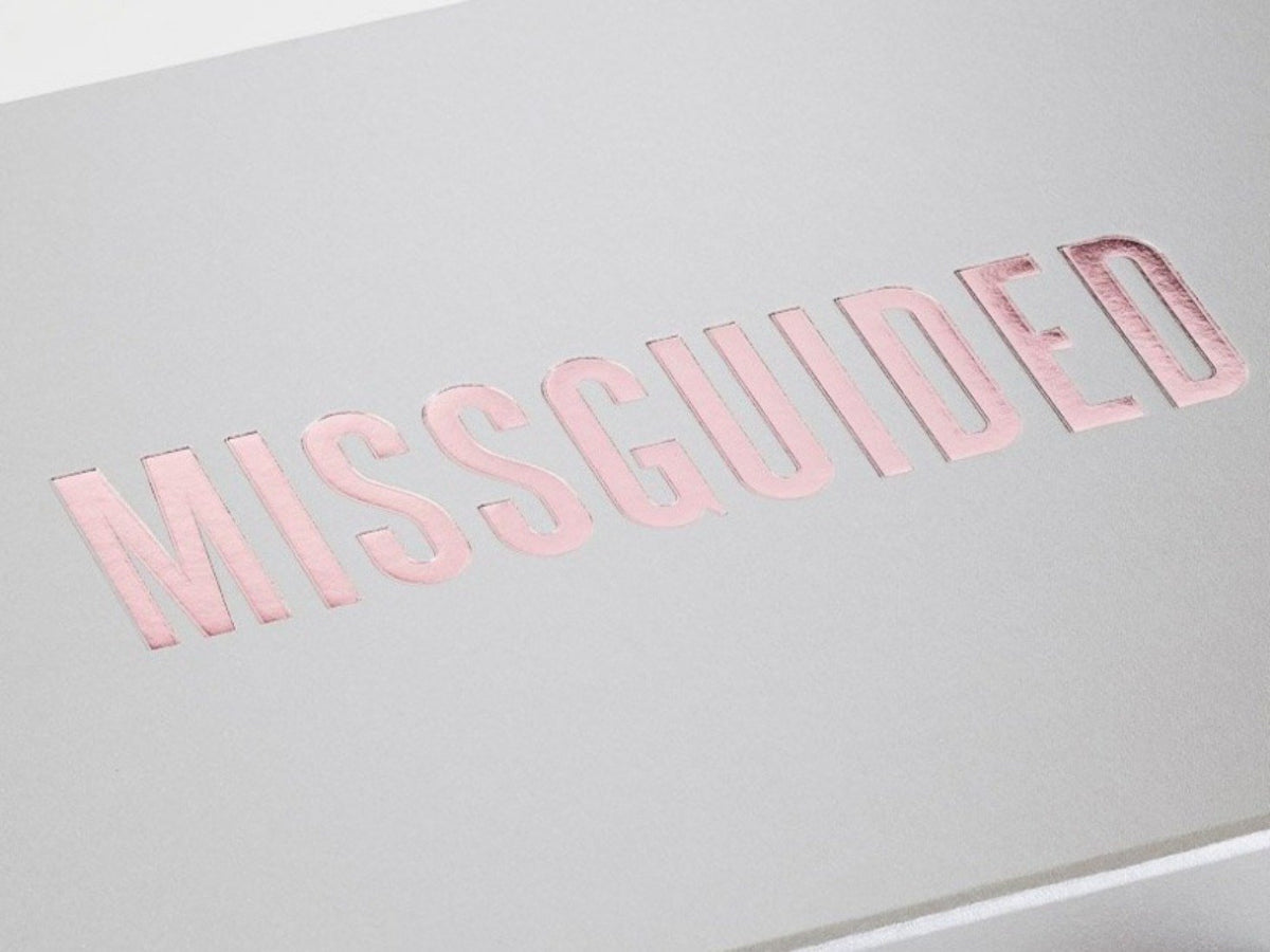 Silver Gift Box with Rose Gold Foil Logo