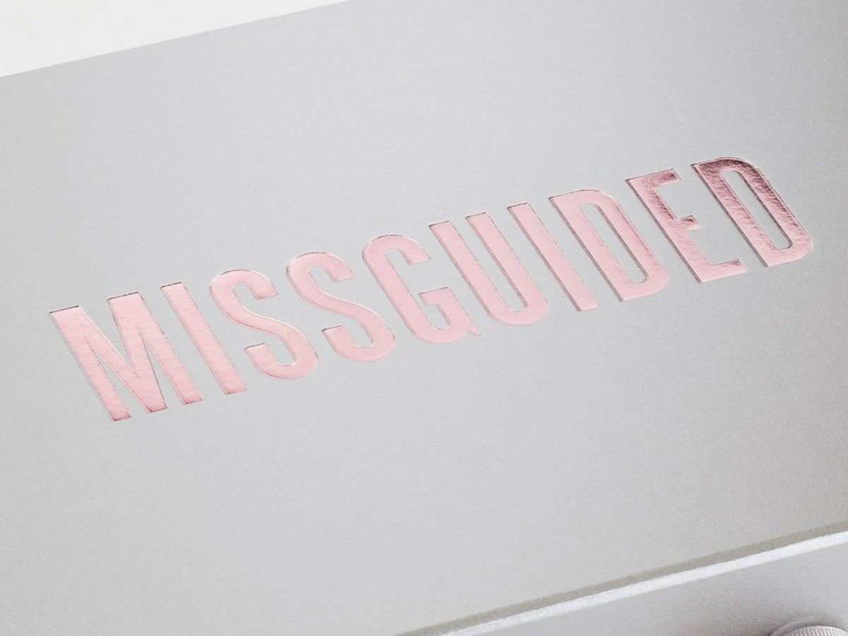 Silver Gift Box with Pink Foil Printed logo