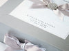 Silver Pearl Gift Box with Custom Hand Decoration by Bespoke Wedding Creations
