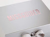 Silver Gift Box Featuring Rose Pink Foil Custom Logo