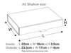 White A5 Shallow Gift Box Sample Assembled Size in Centimeters