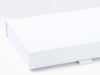 White A5 Shallow Gift Box Sample Ribbon Tab Detail