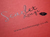 Red Pearl Gift Box with Custom Printed Black Logo to Lid from Foldabox USA