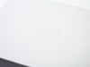 Custom Printed Silver Foil Blocked Logo onto Lid of White Gift Box
