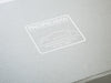 Custom White Logo Printed to Silver Gift Box