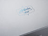 Custom Blue Foil Logo onto Silver Pearl Gray Folding Gift Box
