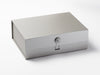 Silver Gift Box with Diamond Flower Gemstone Gift Box Closure