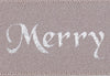 Sample Silver Merry Christmas Recycled Satin Ribbon