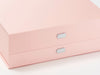 Example Of Silver Slot Decal Labels Featured on Pale Pink Gift Box