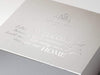Silver Gift Box Featuring Custom Silver Foil Tone on Tone Printed Design