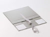 Silver Gray Gift Box Sample Supplied Flat with Ribbon