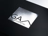 Black Folding Gift Box with Custom Printed Silver Foil Logo