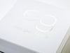 White Small Gift Box Printed with Custom Silver Foil Logo