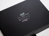 Black Gift Box with Custom Silver Logo