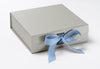 Silver Pearl Medium Gift Box Featured with French Blue Ribbon