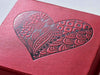 Red Folding Gift Box with Custom Printed Black Foil Logo to Lid