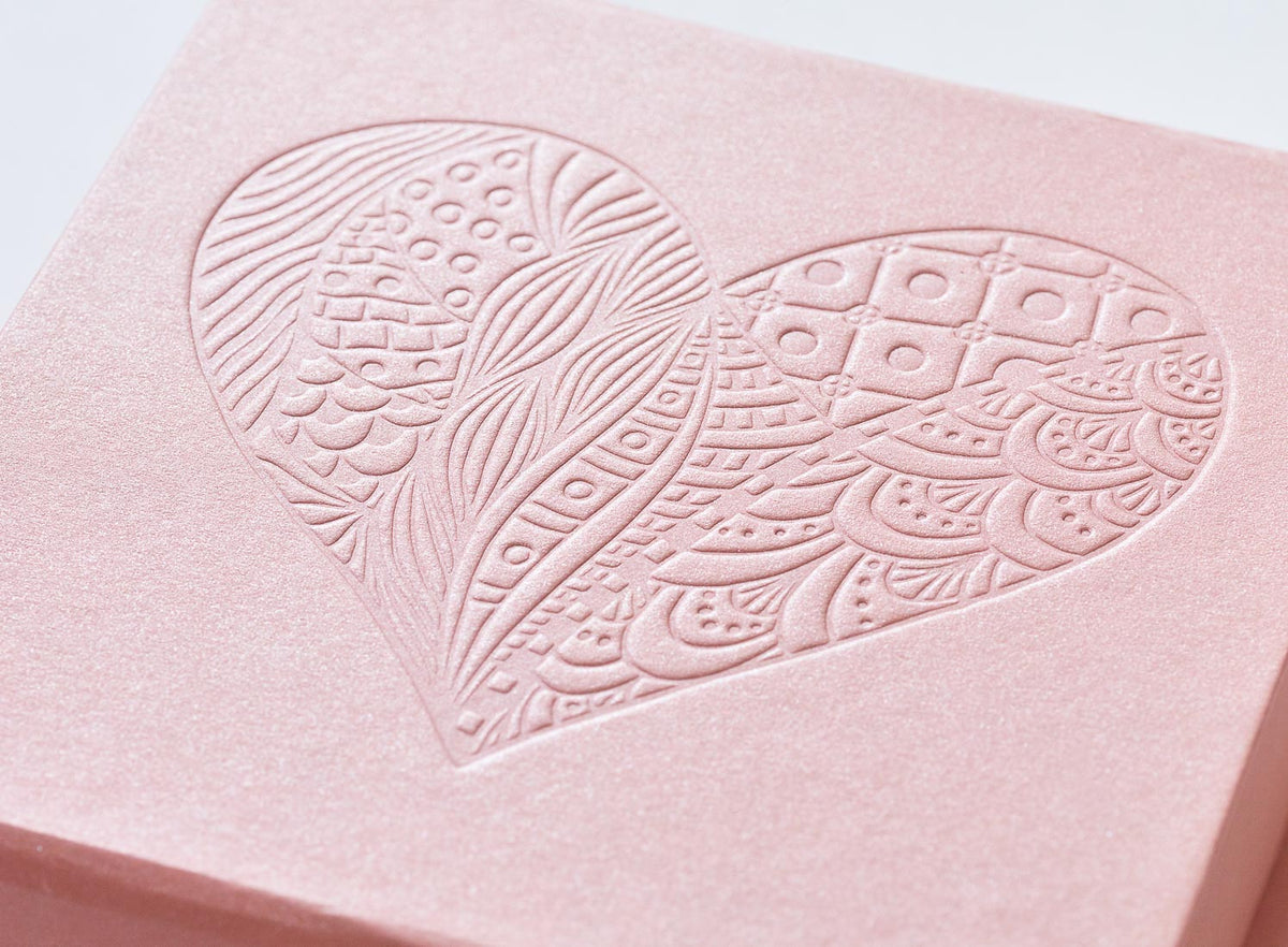 Rose Gold Gift Box with Custom Debossed Logo