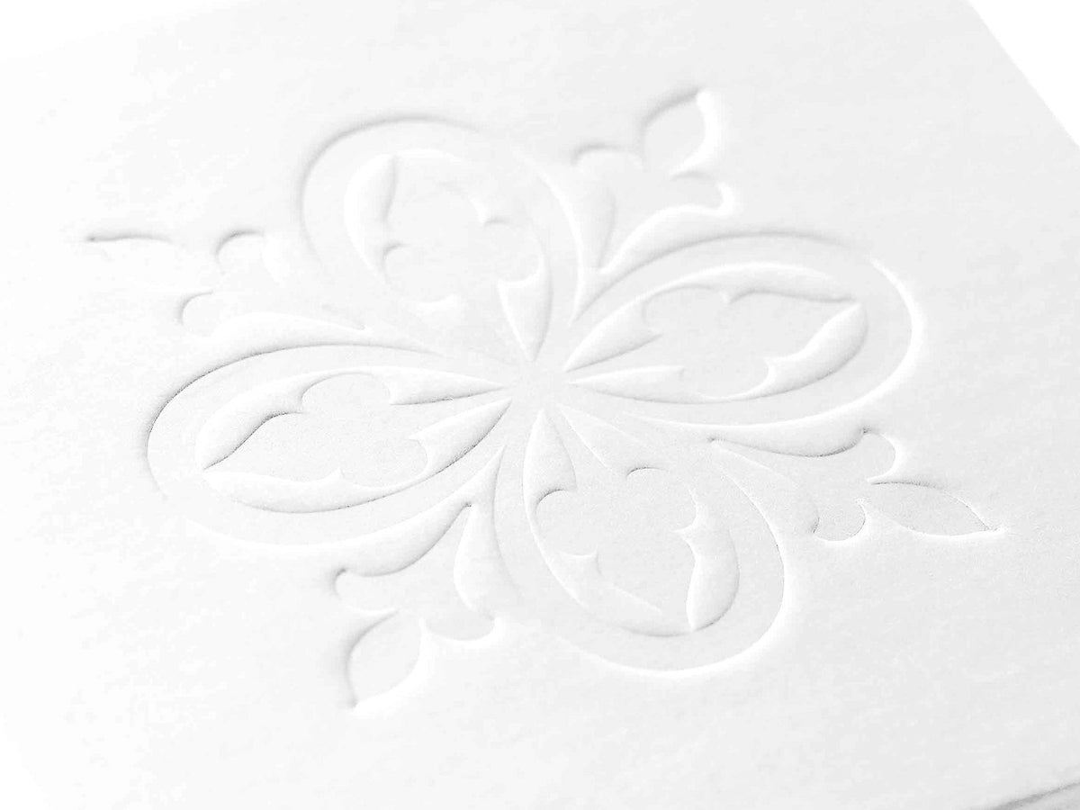 White Gift Box with Custom Debossed Logo to Lid