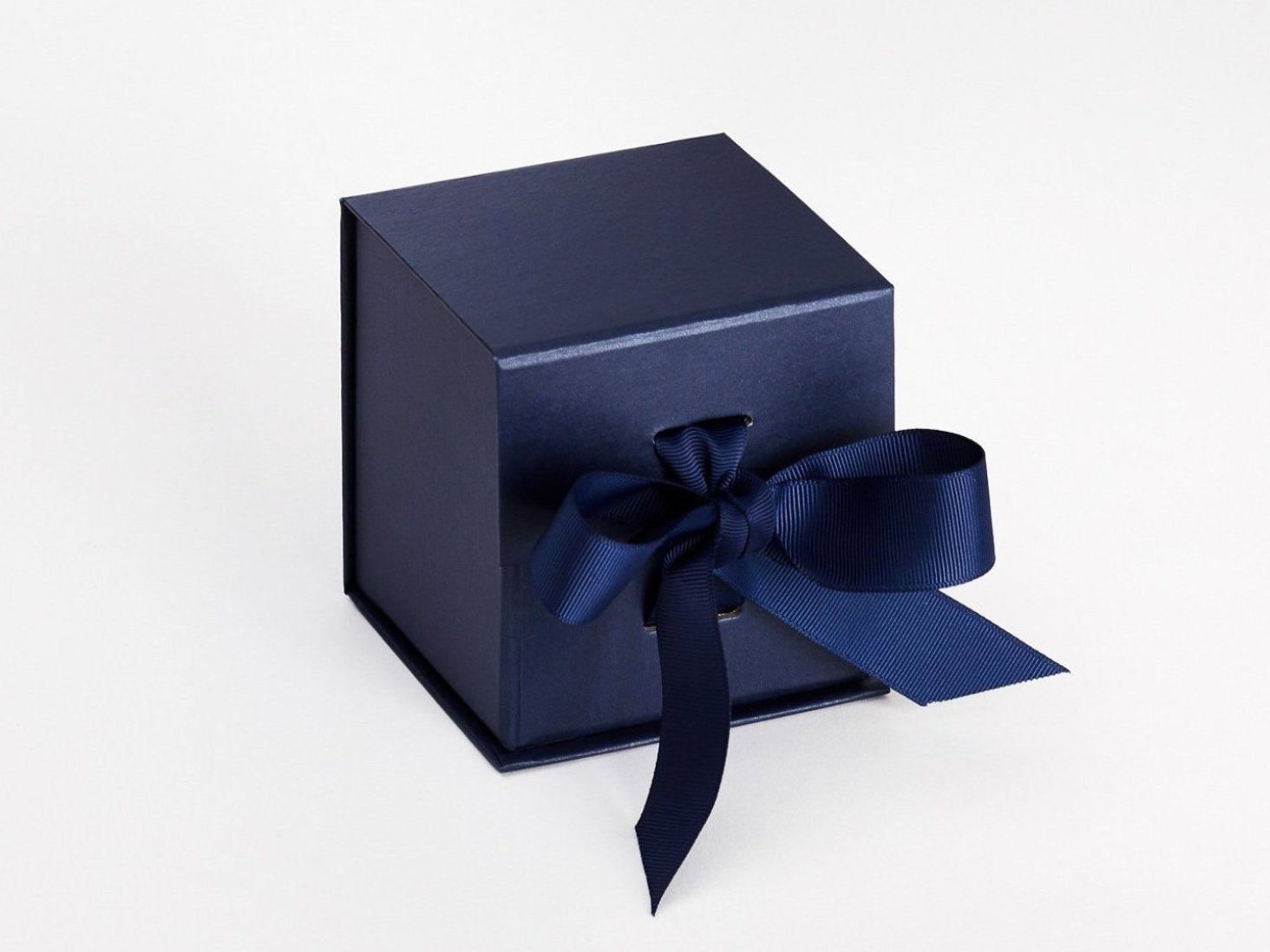 Navy Blue Small Folding Gift Box with changeable ribbon