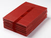 Example of 12 Red Pearl Folded Gift Boxes as supplied