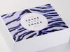 White Gift Box Featuring Digitally Printed Custom Design to Lid