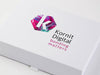 White A4 Shallow Gift Box with CMYK Printed Design