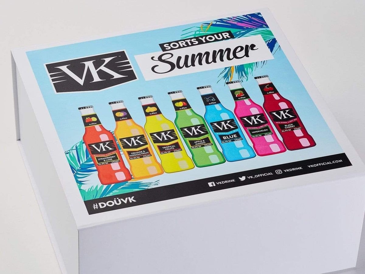 White Folding Gift Box Printed with Custom CMYK Digital Printed Design