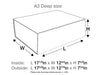 White A3 Deep Gift Box Assembled Size in Inches