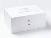 White A3 Deep Gift  Box with Silver Dome Closure and Photo Frame