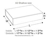 White A3 Shallow Gift Box Assembled Size in Inches