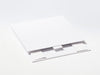 White A6 Shallow Gift Box Supplied Flat with Ribbon Detail