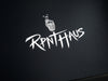 Custom Printed White Logo Printed onto Black Folding Gift Box