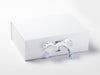 White Gift Box Featuring Animal Parade Doube Ribbon Bow