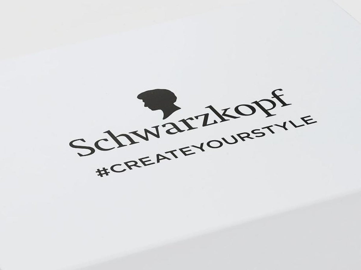 White Folding Gift Box with Custom Printed Black Logo to Lid