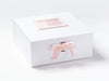 Pale Pink Photo Frame on White XL Deep Gift Box with Pink Saddle Stitched Ribbon