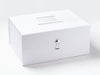 White A3 Deep Gift Box with Silver Dome Closure and White Photo Frame