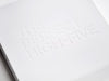 White Gift Box with Custom Debossed Logo to Lid from Foldabox USA